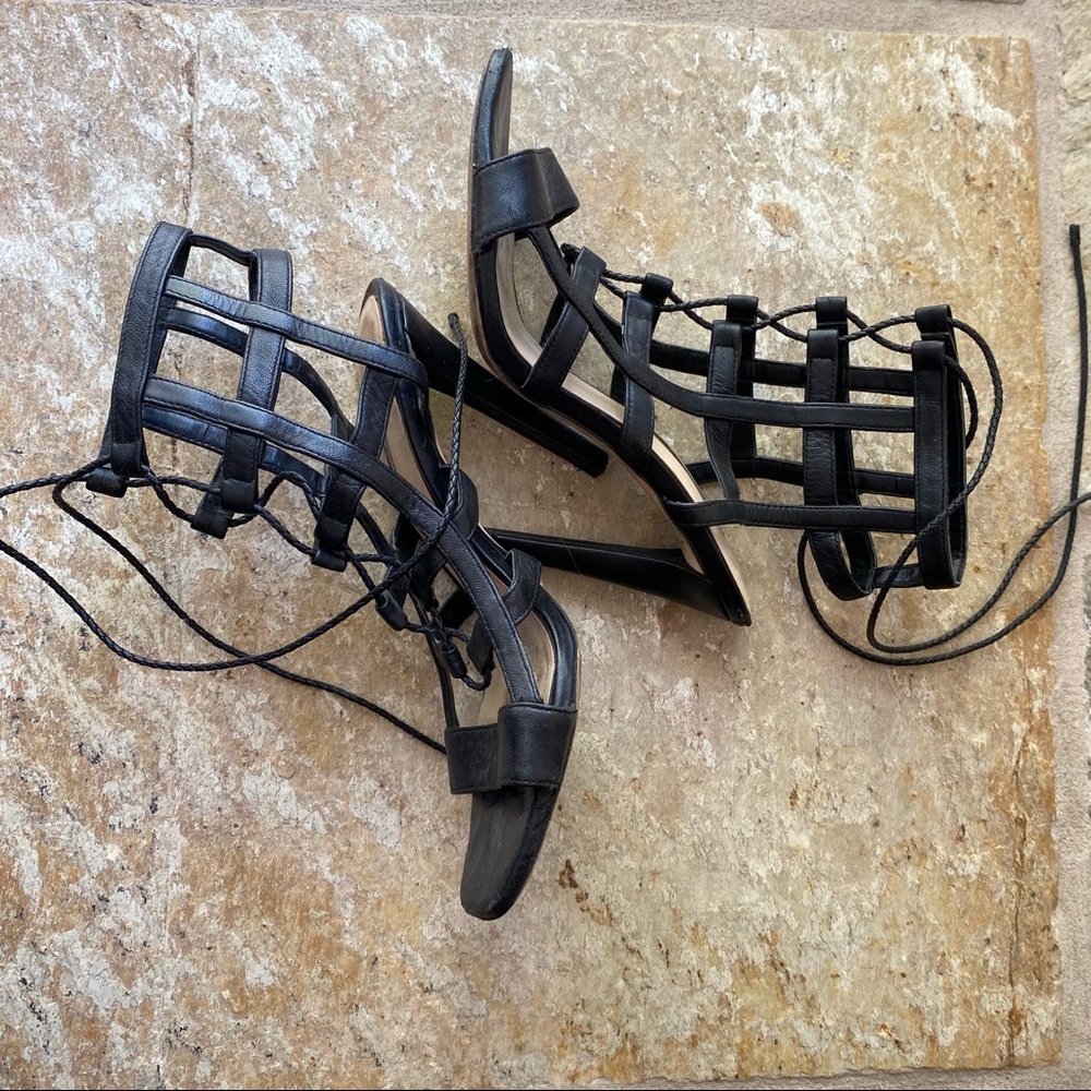 Black strappy Zara heels
